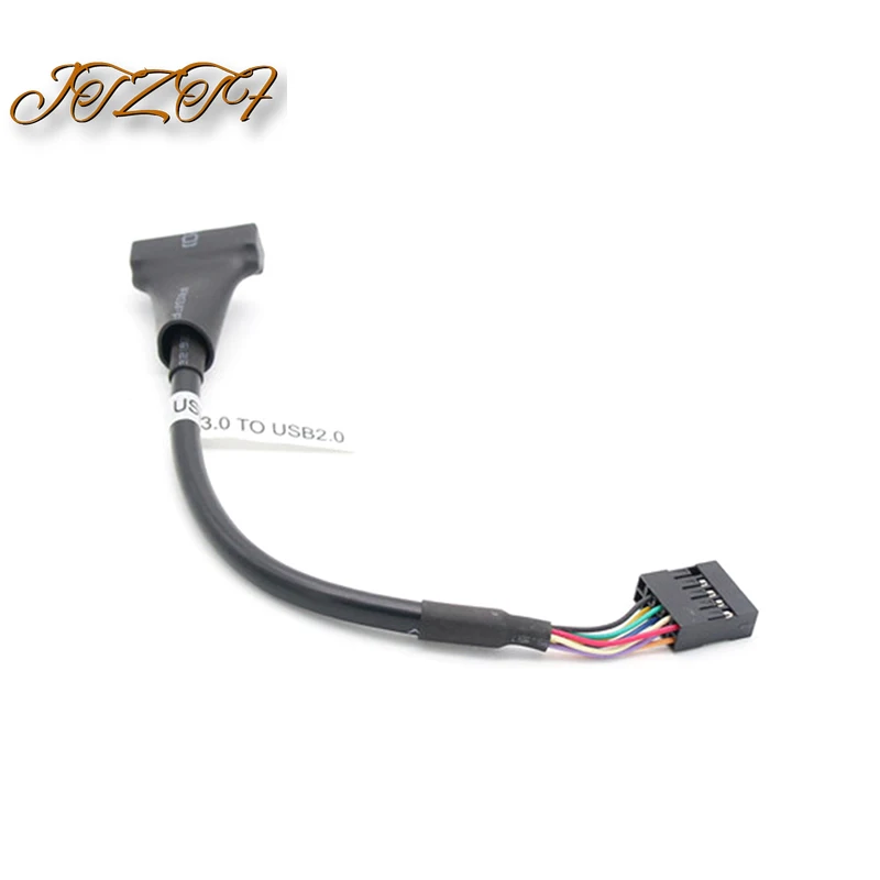 

JTZTF USB 3,0 9-контактный разъем материнской платы к Usb 2,0 адаптеру 20-контактный кабель преобразователя