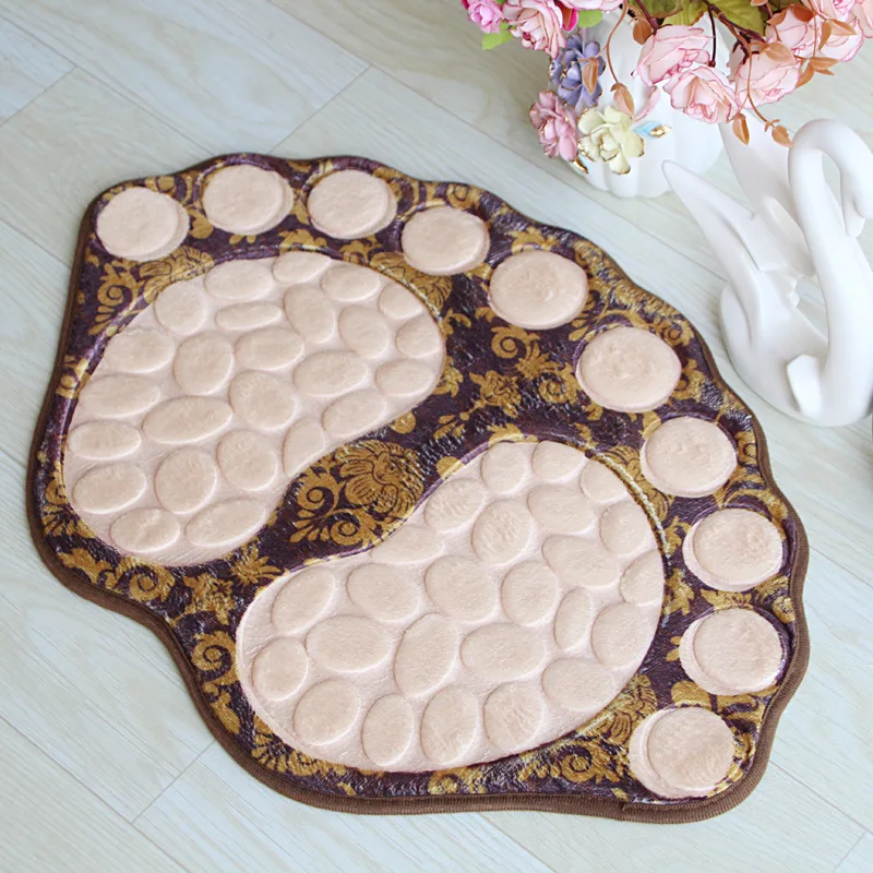 

Bathroom Non-slip Mats Microfiber Doormat Cobblestone Pattern Area Rugs Water-absorbing Carpets For Home Living Room Floor Mat