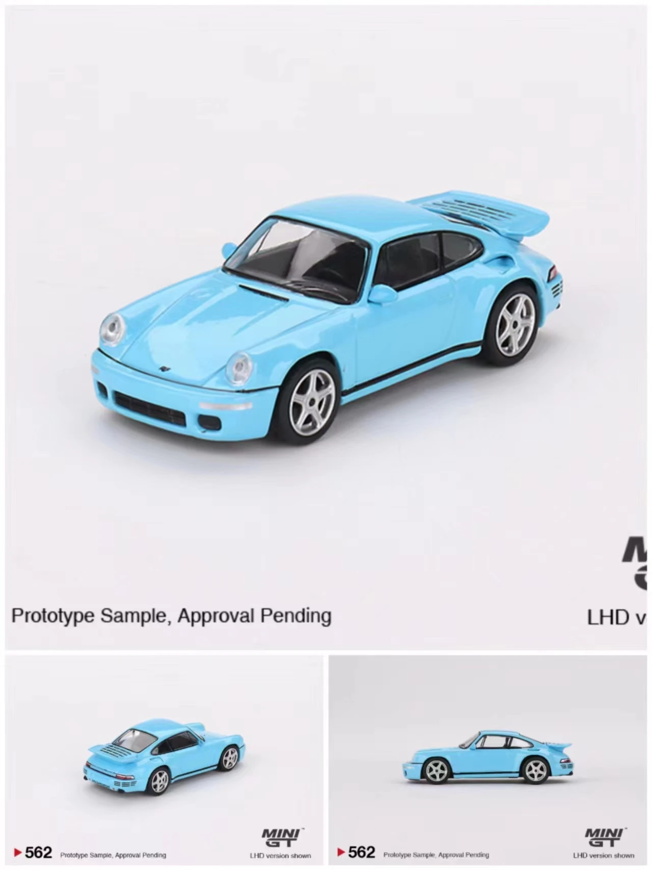 

Presale On August Mini Gt 1:64 RUF CTR Anniversary Bayrisch Himmelblau Model Car
