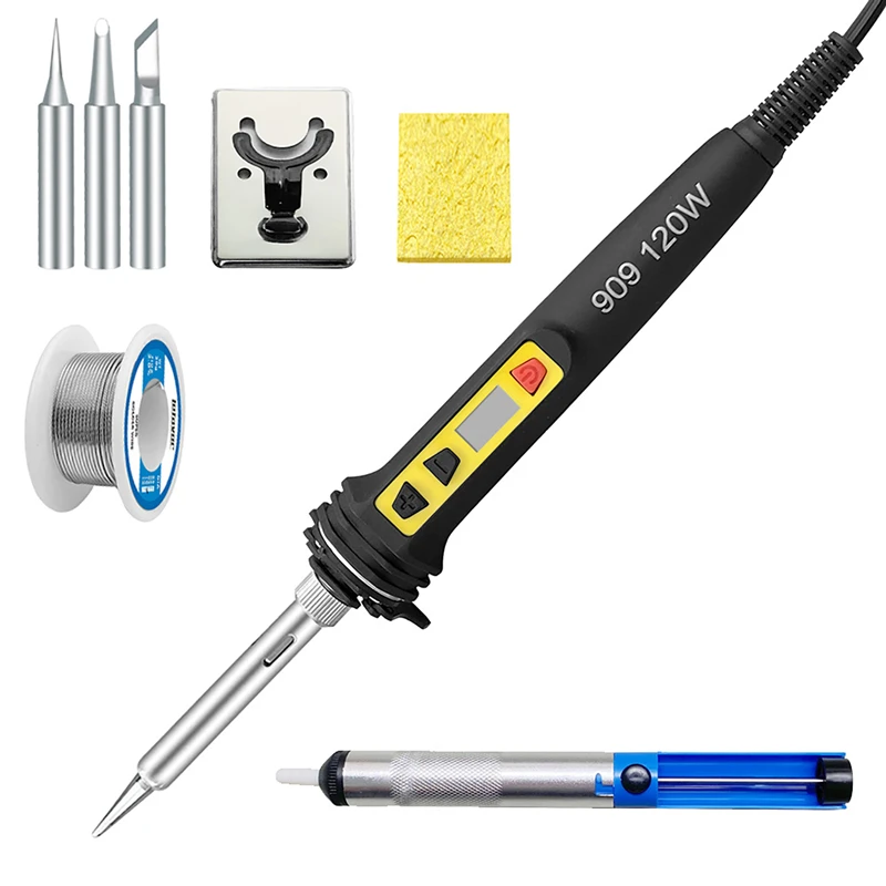 

220 В/110 В 120 Вт Внутренний тепловизионный светодиодный цифровой дисплей Регулируемая температура Постоянная температура 200-600 ℃ Электрический паяльник
