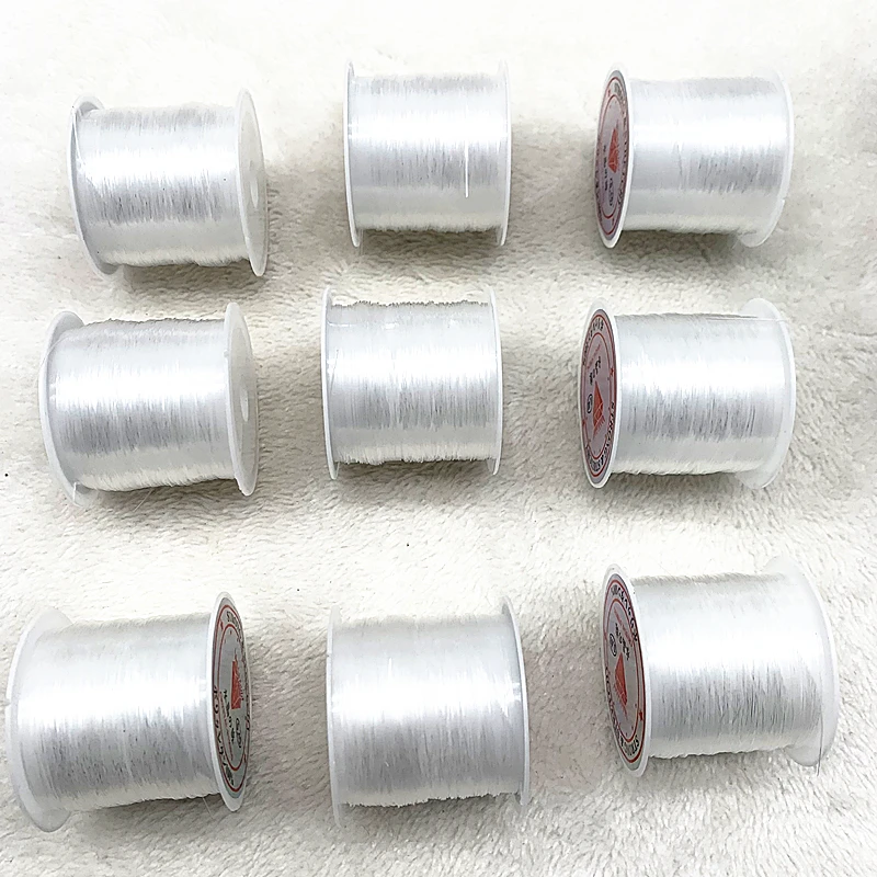 

1 рулон, прозрачная нерастягивающаяся рыболовная леска, 0,2-0,8 мм