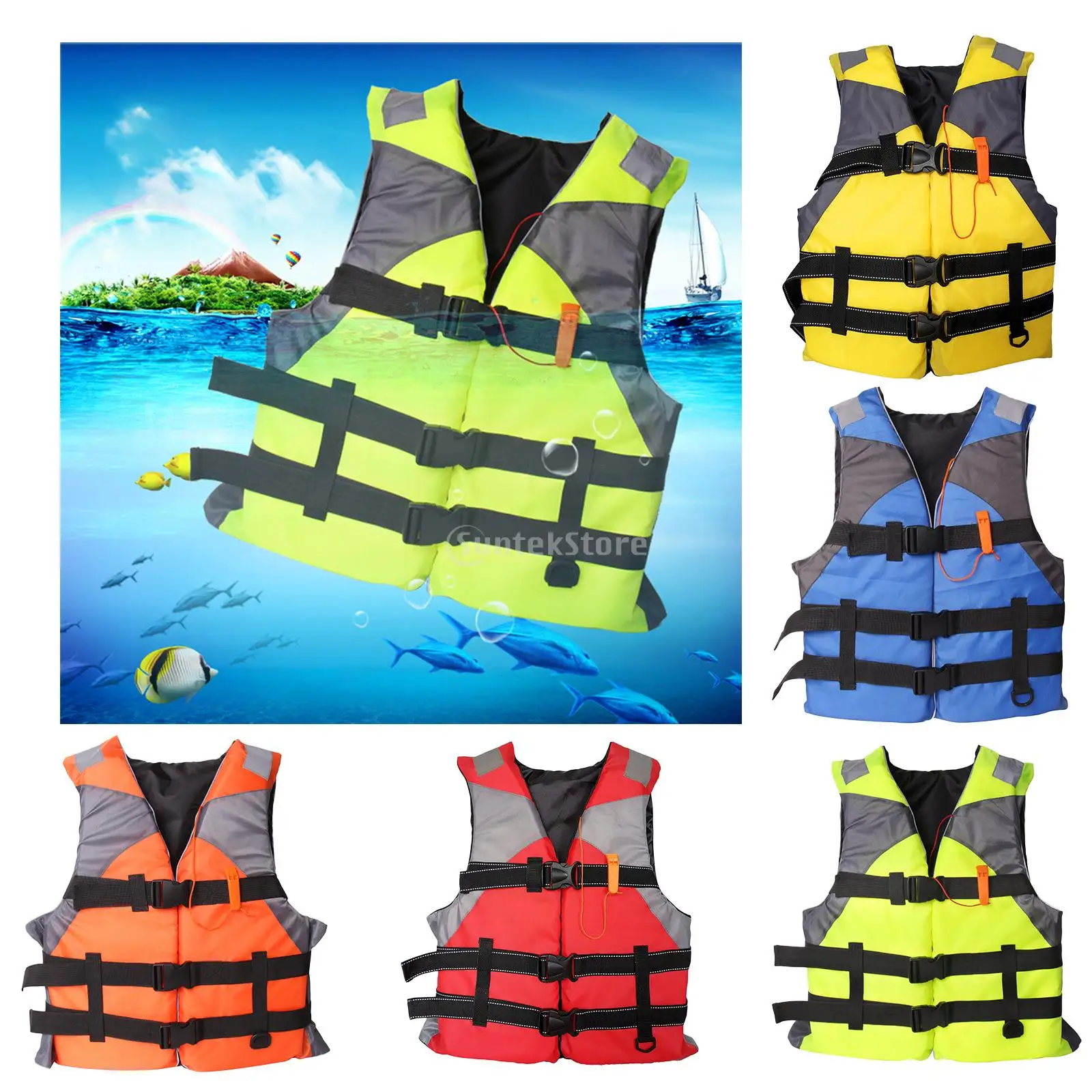 

Outdoor Rafting Vest Children and Adult Swimming Boating Snorkeling Wear Fishing Suit Jacket Vest
