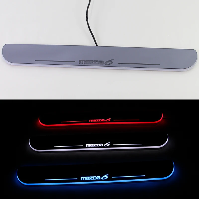 

AutoPan LED Door Sill Scuff Plate Dynamic Animation Courtesy Welcome Light Lamp For Mazda 6 2013-2020