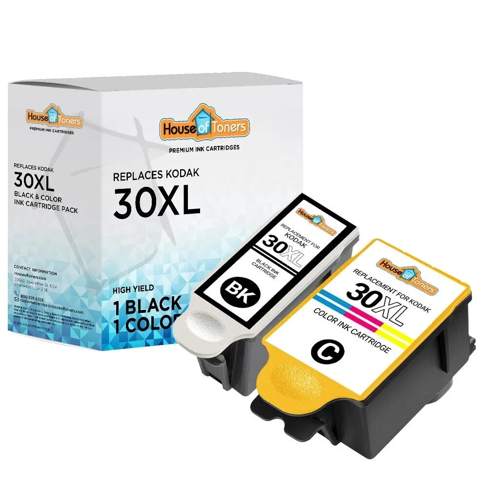 

2 Pack 30 XL Ink Cartridges for Kodak ESP Office 2170 ESP C110 ESP 3.2s Printer