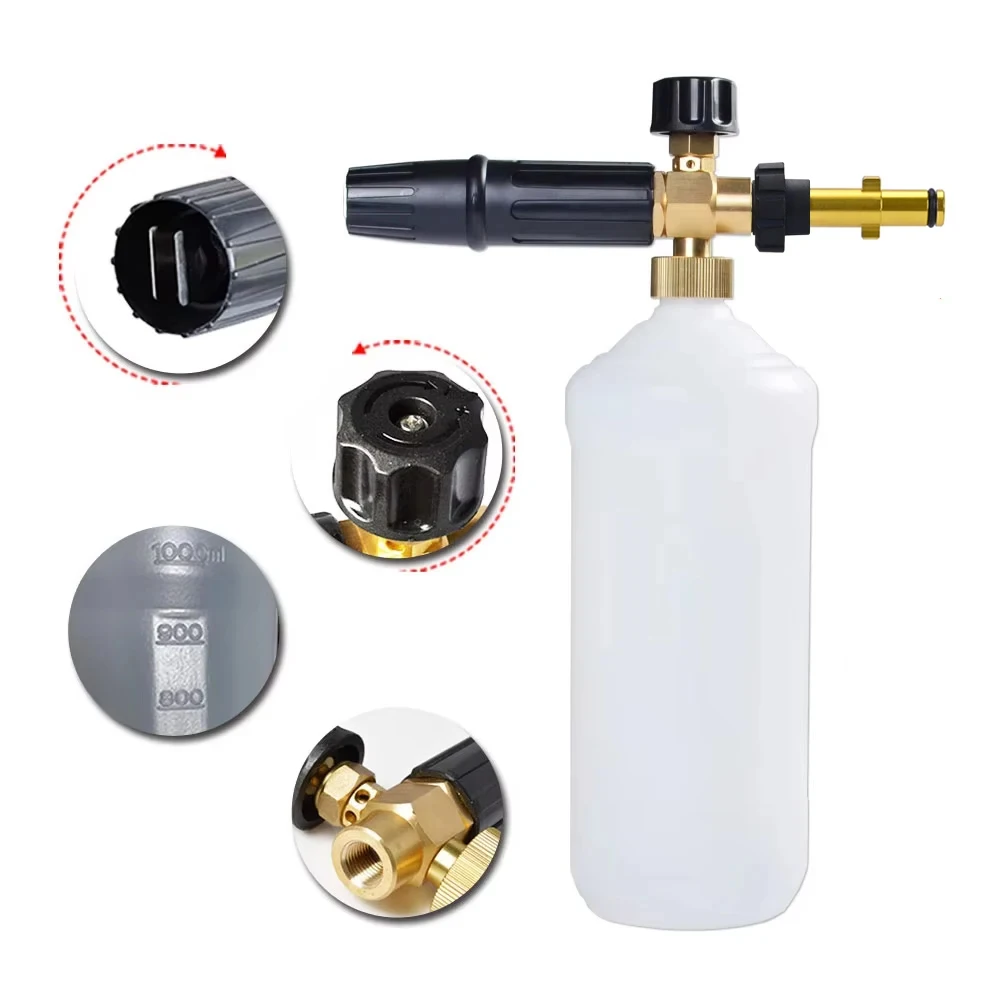 Автомобильная пенная насадка для мойки снега пенопластовая высокого давления