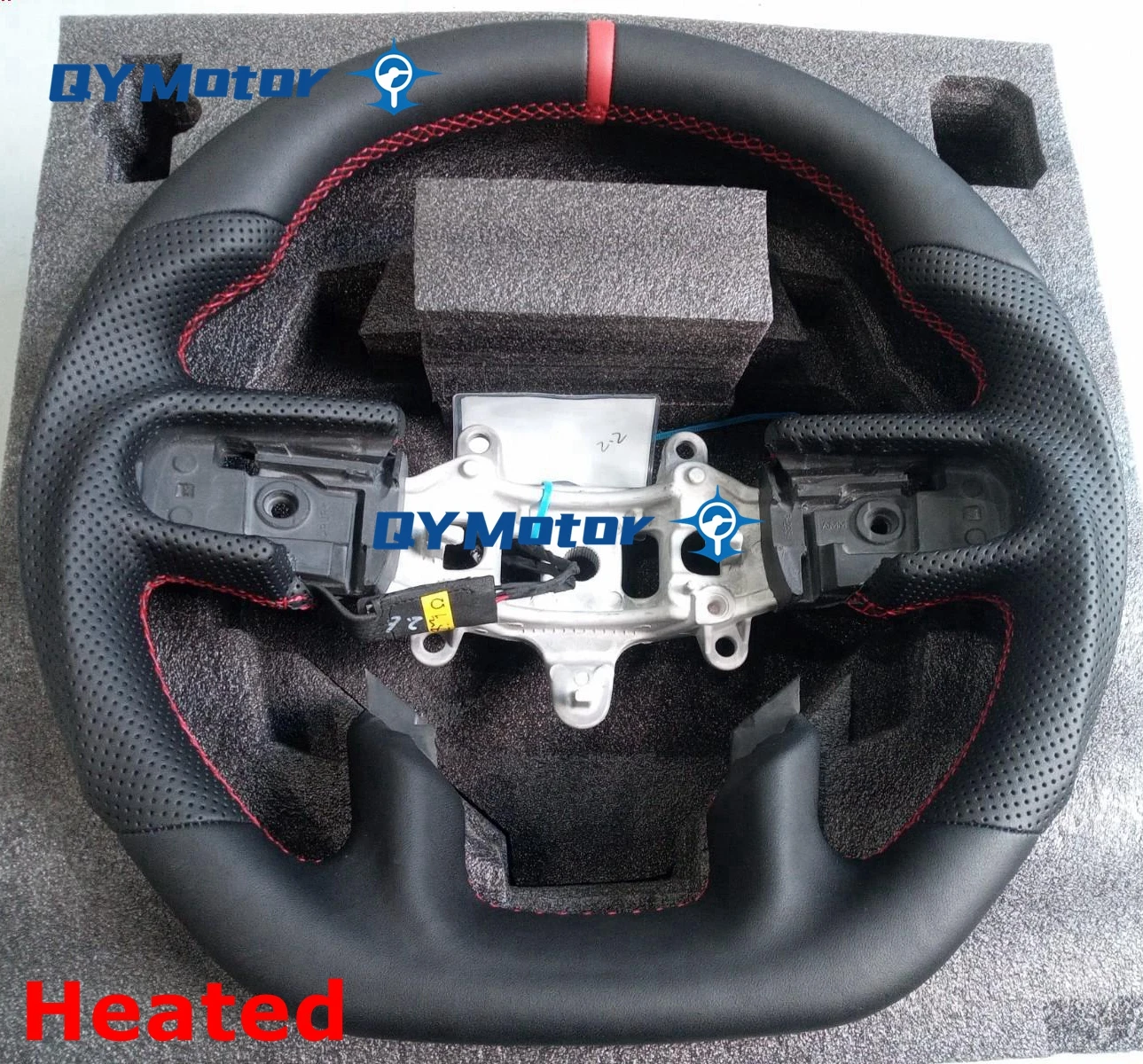 

Полностью кожаный перфорированный руль с подогревом для Dodge Ram 1500 TRX 2019 2020 2021 2022 2023 2024, автомобильные аксессуары