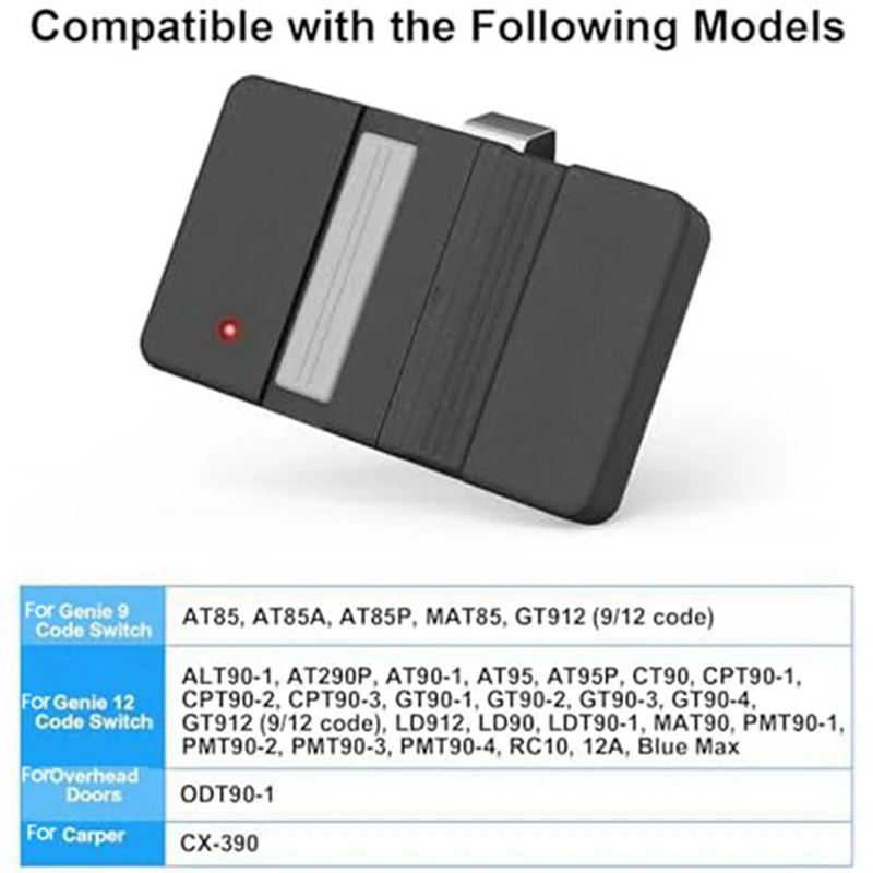 Пульт дистанционного управления для открывания Гаражных дверей 9/12 МГц 2 шт.