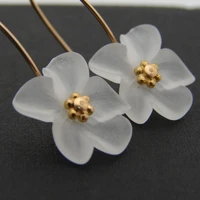 fashion womens petal earrings elegant white flower womens earrings earrings accessories