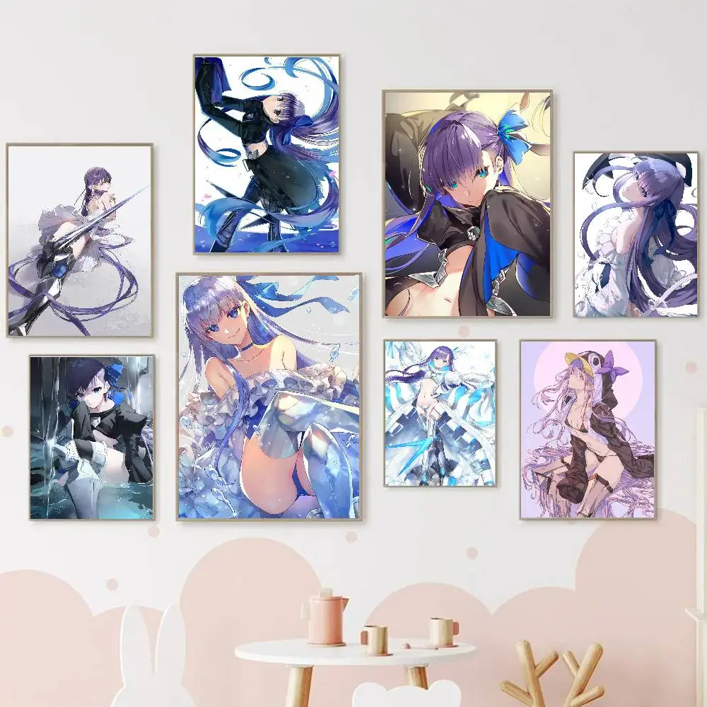 Фото Анимированная наклейка Meltryllis Fate Grand Order для стен, водонепроницаемая, для дома, гостиной, спальни, бара, эстетическое украшение №1