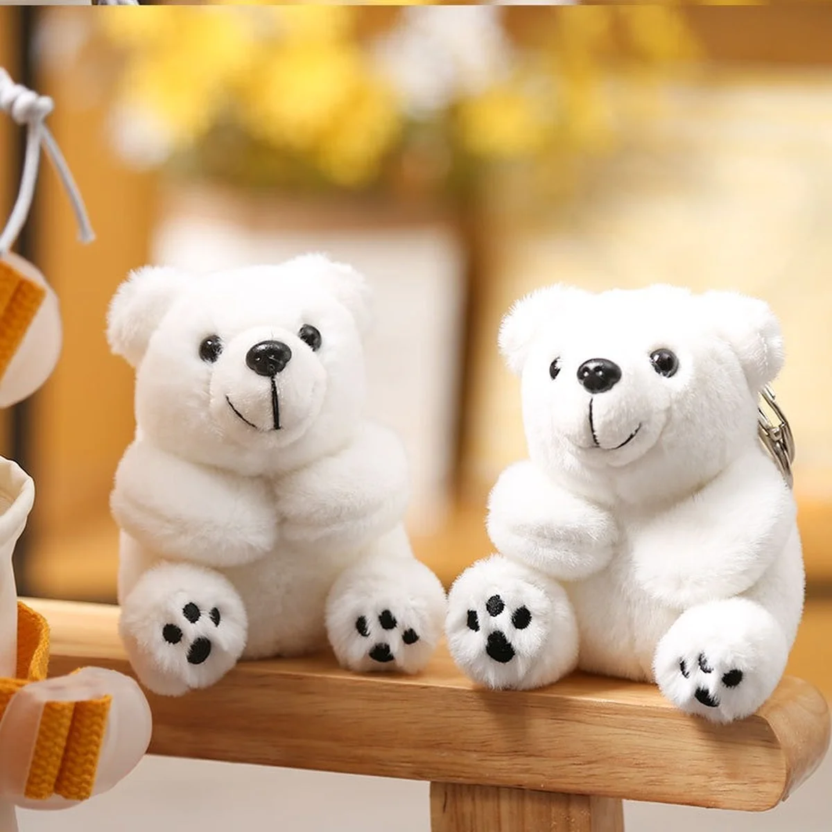 

12 см Kawaii Mini милые белые фотоигрушки мягкий хлопок брелок игрушка для девочек и детей