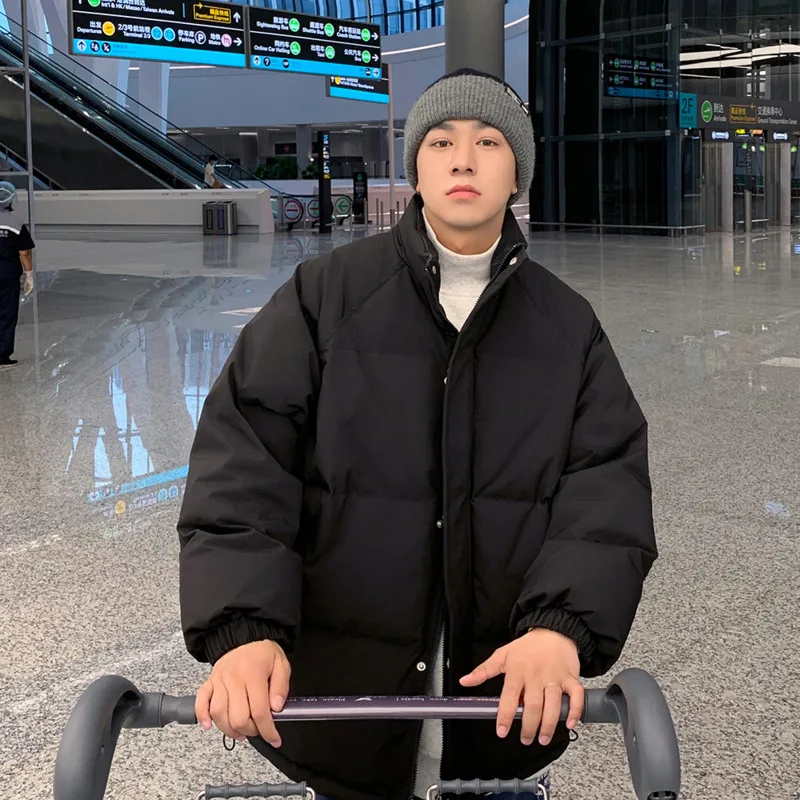 Winter Jacket Men Warm Fashion 6-color Casual Thickened Down Jacket Men Korean Loose Thick Short Coat Mens Parker Clothes M-2XL