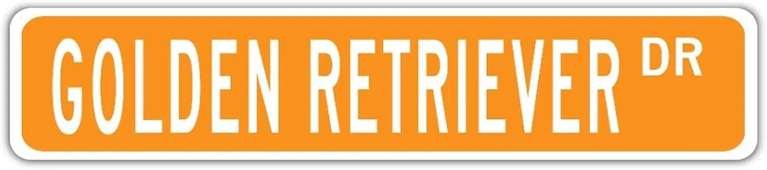 Уличные знаки золотистого ретривера металлические дорожные собака заборщик