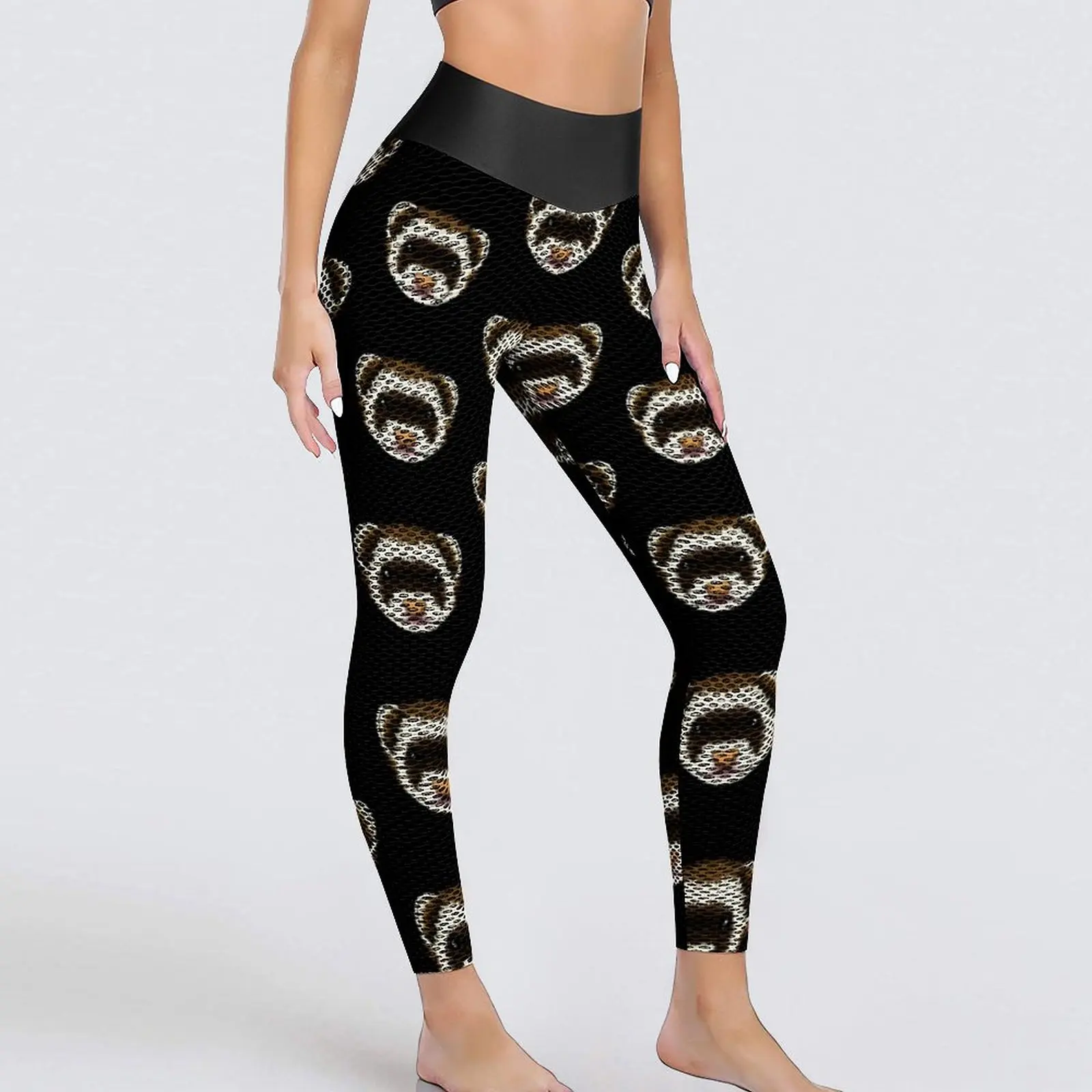 

Ferret Animal Head Leggings Sexy Ferrets Gym Yoga Pants High Waist Seamless Sports Tights Fashion Graphic Leggins Birthday Gift