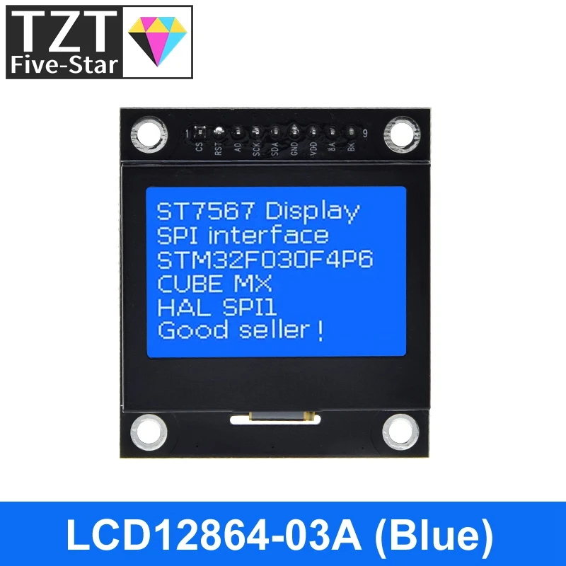 12864 ЖК-экран LCD 12864-03A модуль последовательный порт точечная матрица SPI с железной