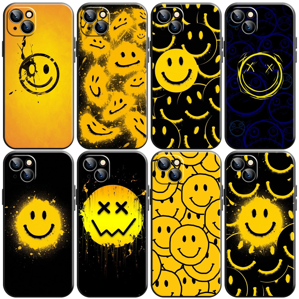 

Lovely Sunshine Smiling Face Phone Case For iPhone 11 13 12 Pro Max 12 13 Mini X XS XR MAX SE 6 7 8 Plus Silicone Cover Funda