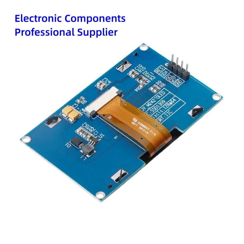 OLED-модуль 2 42 дюйма экран ЖК-дисплей модуль 12864x64 SSD1309 SPI/IIC I2C интерфейс для Arduino 4