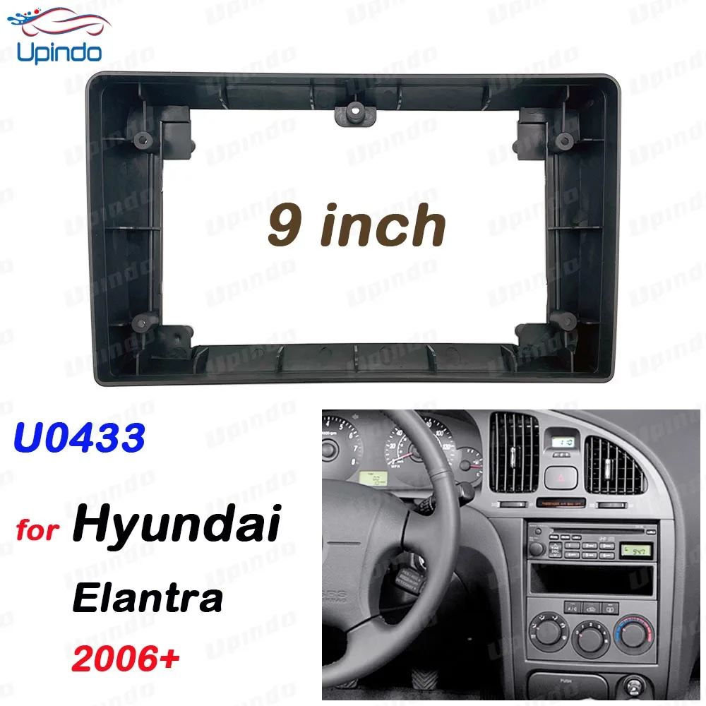 

Car Accessoires 2 Din 9 Inch Radio Fascia DVD GPS MP5 Panel Frame for Hyundai Elantra 2006+ Dashboard Mount Kit