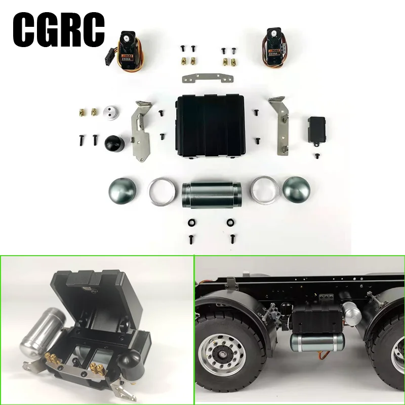 Simulation Battery Box Gas Tank Body Model Decorate for 1/14 Tamiya RC Truck Trailer Tipper Iveco Car DIY Parts