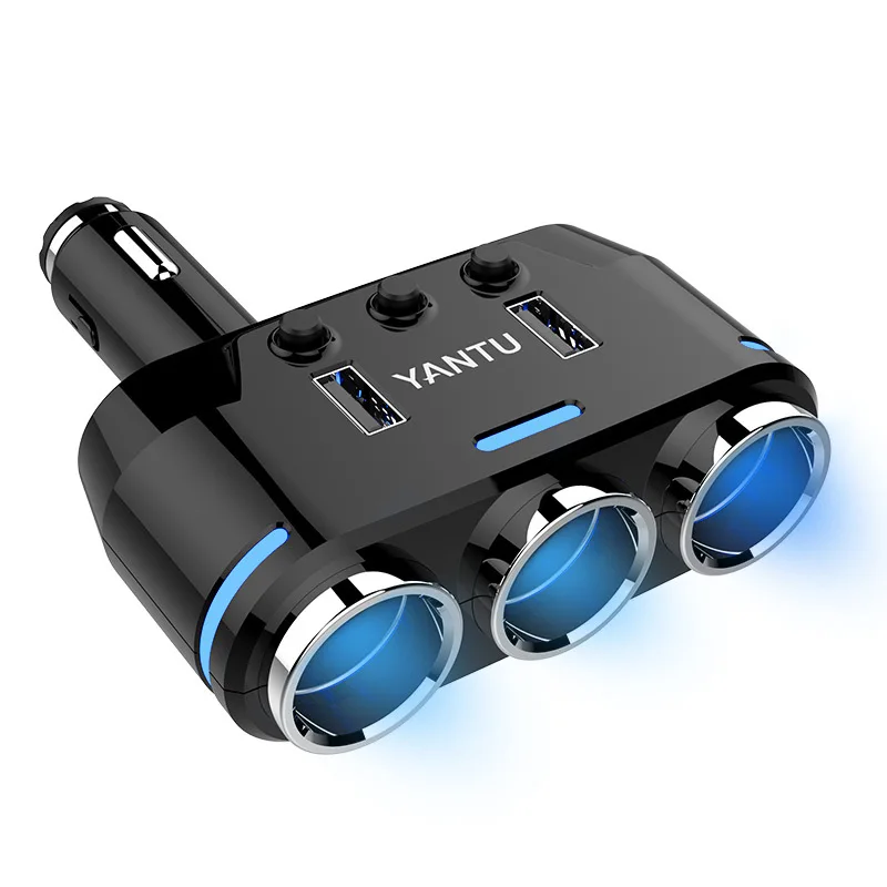 12 В-24 В автомобильный прикуриватель разветвитель светодиодный USB-разъем для