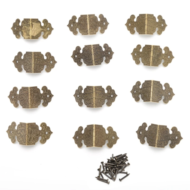 

12xAntique Bronze Decorative Jewelry Box Wood for CASE Feet Leg Corner Protector DropShip