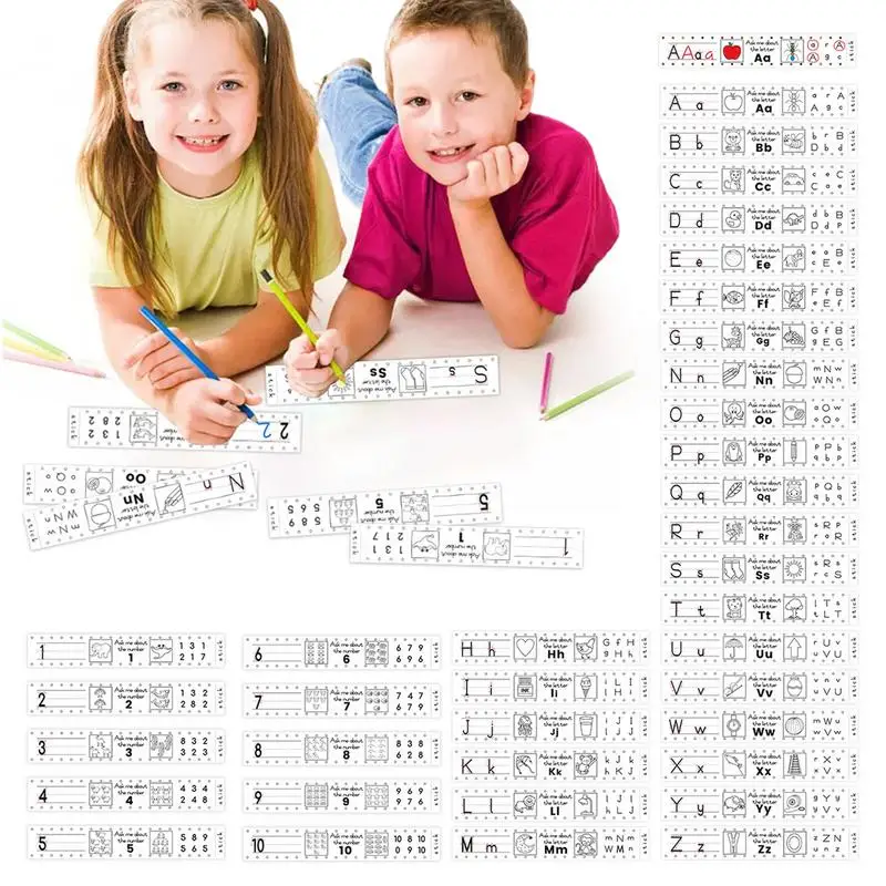 

Paper Wristbands For Learning Letter Doodleable And Colorable Paper Bracelets Educational Alphabet And Number Learning Wristband