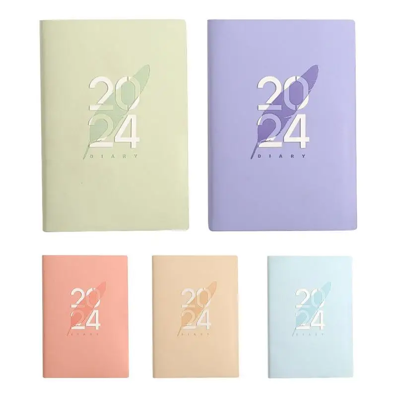 

Ежедневник на 2024 год, ежедневник на страницу с января 2024 года по декабрь 2024, ежедневник для молочных продуктов, ежечасный Ежедневник с толстой бумагой