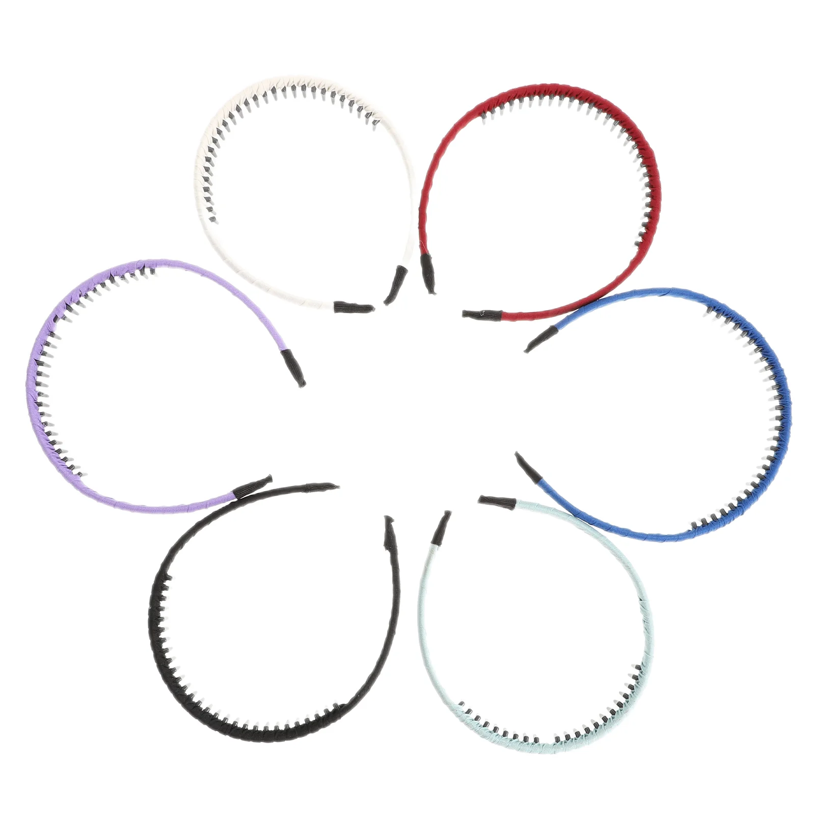 

6 Pcs Headbands Fabric Toothed Hair Hoops Accessories Cleansing Face Cleaning Facial Mask Plastic Non-slip Fitness