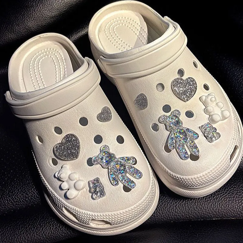 

Симпатичные Роскошные аксессуары для обуви, яркие украшения для обуви, металлическая цепочка, украшения для обуви, искусственный жемчуг, новый цветок