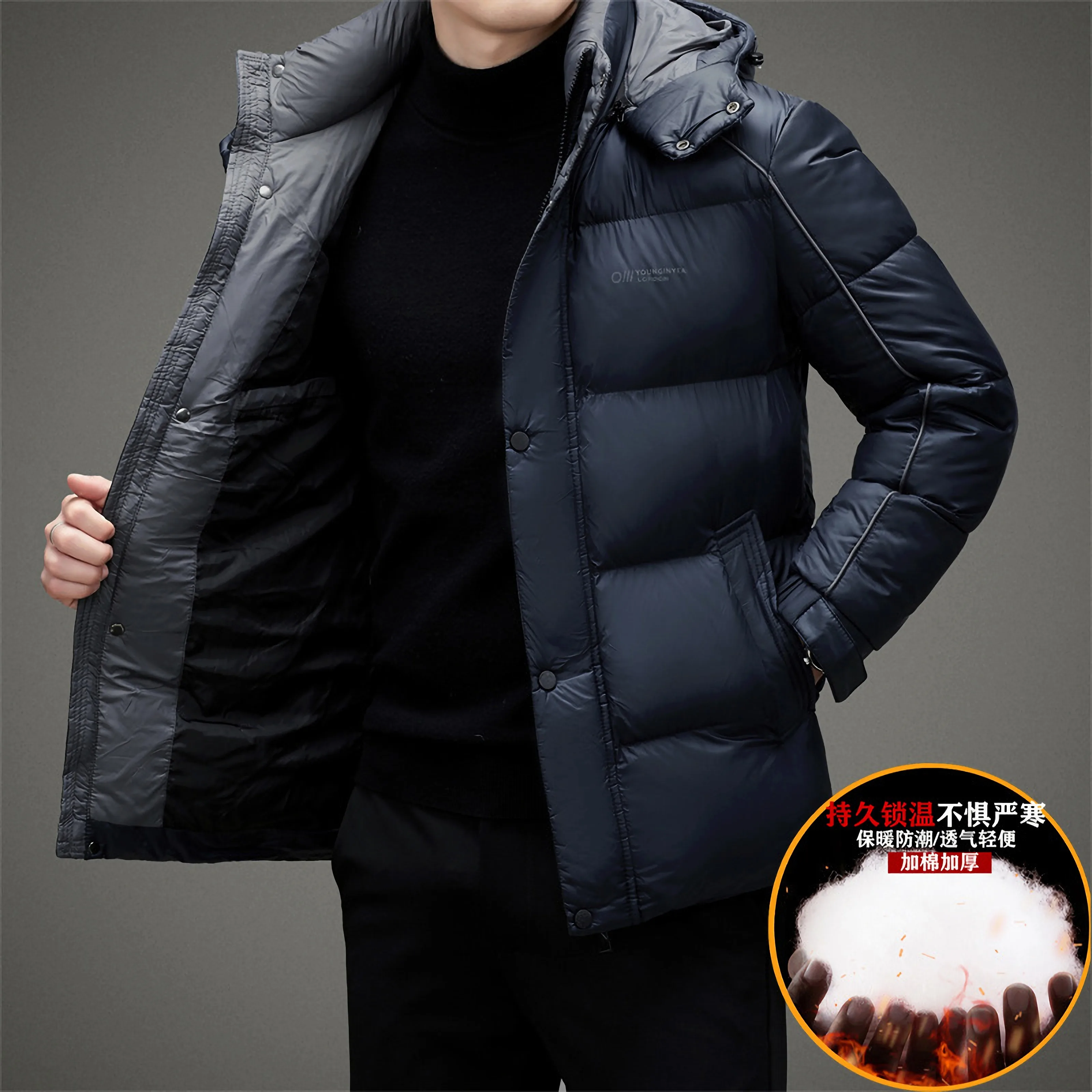 Winter Jacket Men Parkas Fashion Hooded Thicken Warm Coat Jackets Vestes Manteaux Ceketler Doudoune Homme Jaquetas Ropa Hombre