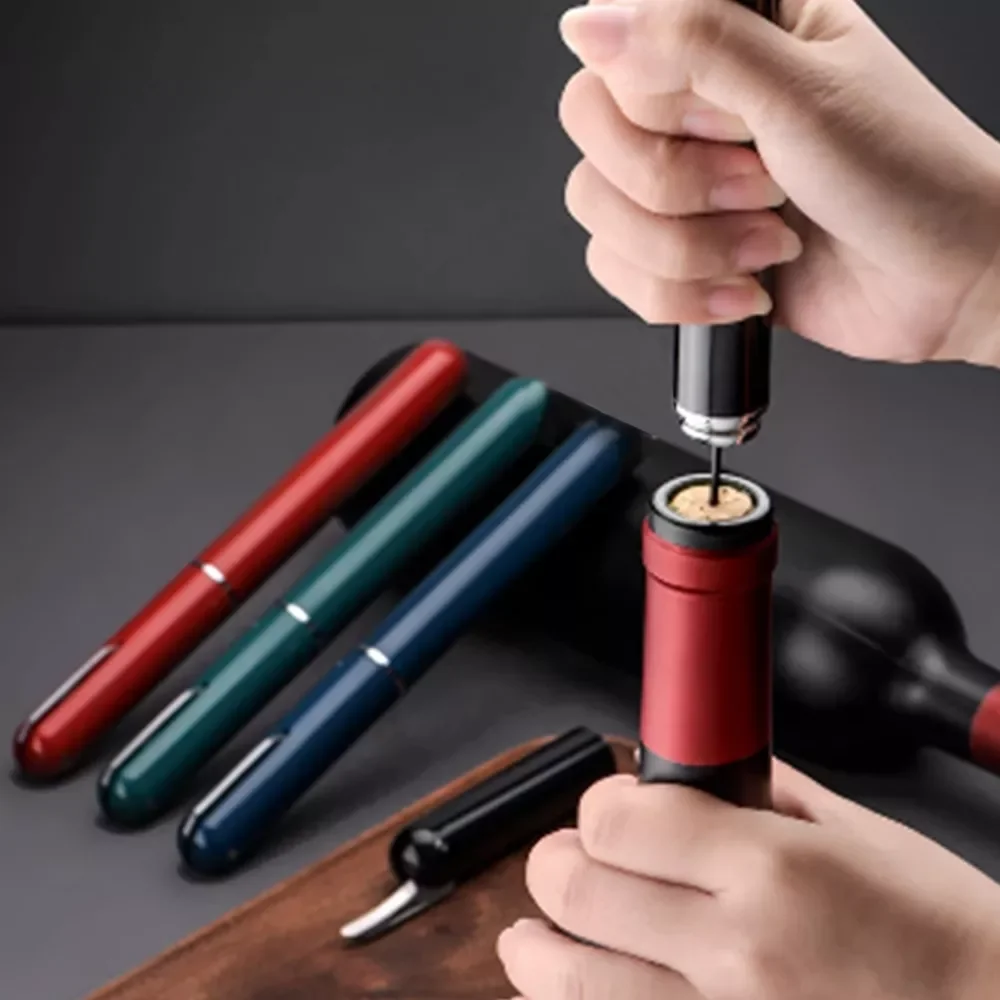 

NEW2022 Air Pump Wine Bottle Opener Pin Safe Cork Remover Pneumatic Air Pressure Corkscrew Tools Stainless Steel Kitchen Bar Acc