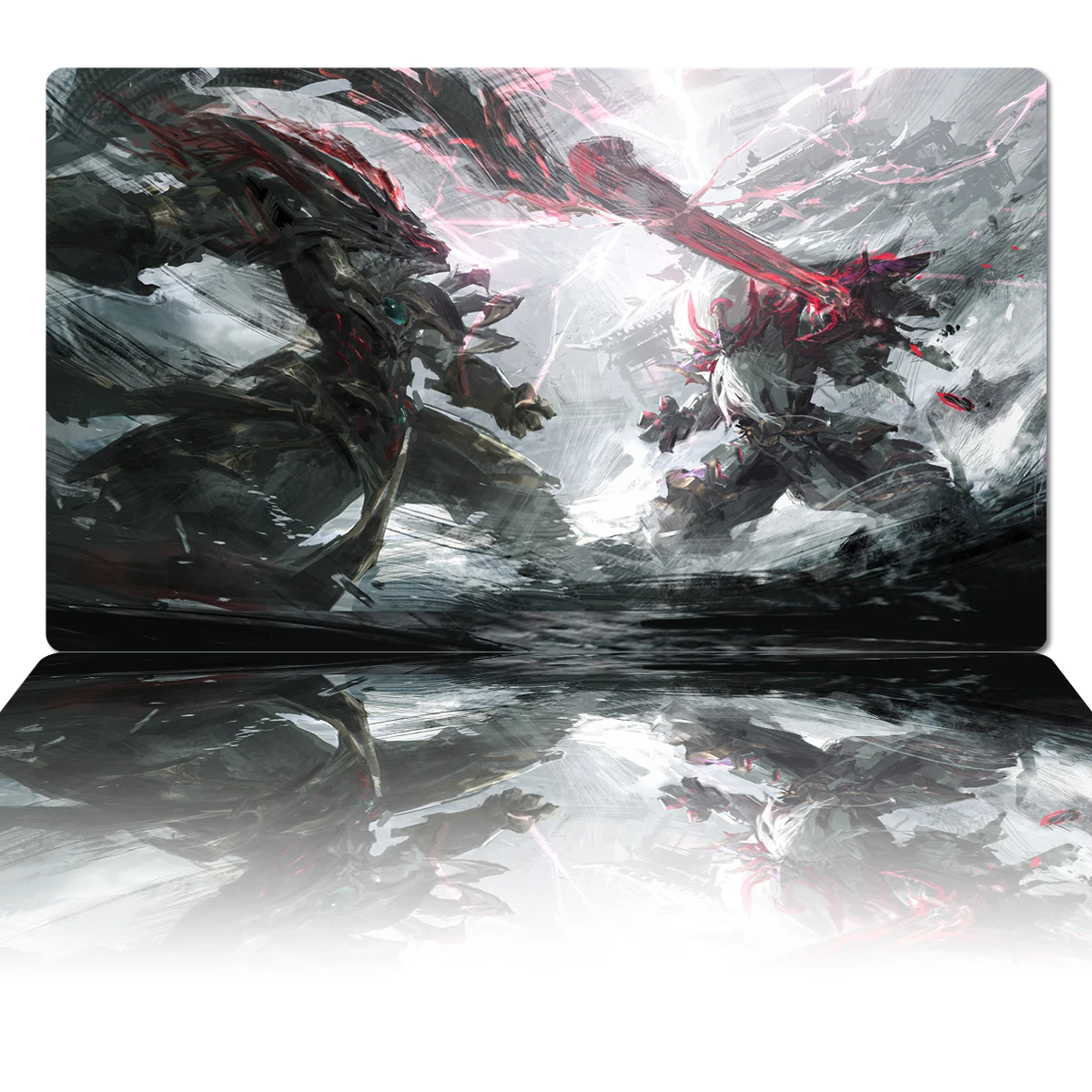 

YuGiOh Swordsoul Play Mat Chengying VS Sinister Sovereign - Qixing Longyuan TCG CCG Mat Trading Card Game Mat Mouse Pad Free Bag