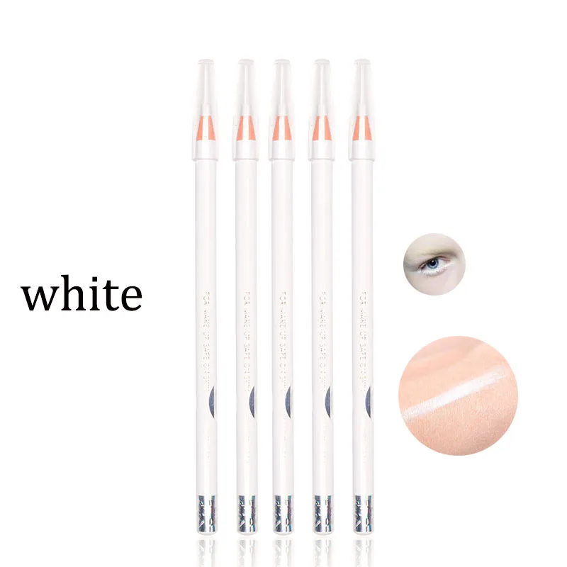 

5pcs White Eyebrow Pencil Waterproof Microblading Eyebrow Pencil Peel-off Water-Resistant 1818 Permanent Makeup