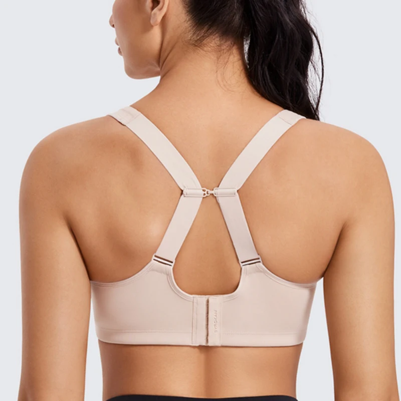 High Impact Sports Bra for Women Full Coverage Non Padded Underwire Female Exercise Running Bra Sportwear 34 36 38 40 C D DD E F