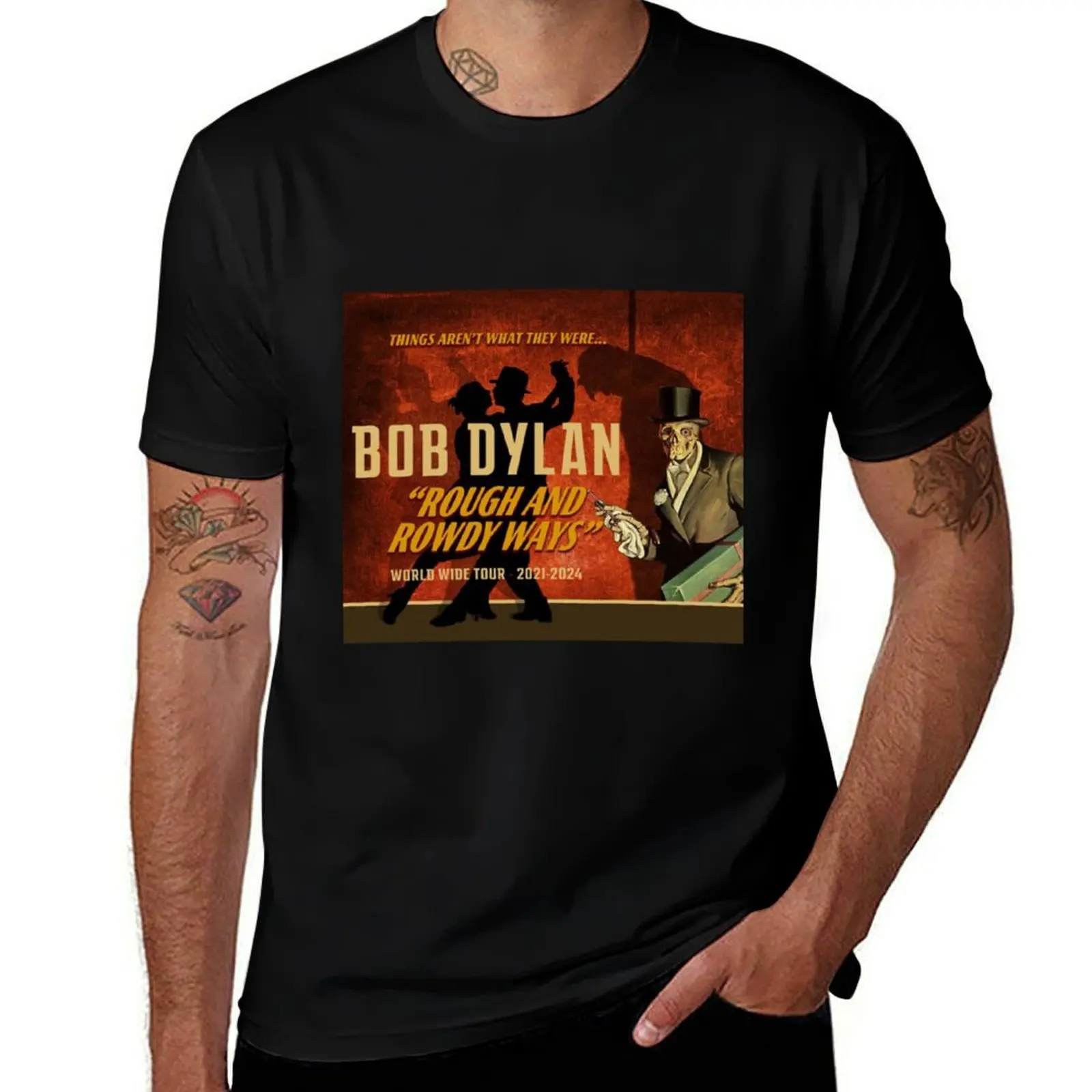 Фото Футболка Rough and Rowdy Ways Tour 2022 masfeb, повседневная свободная футболка для работы и отдыха