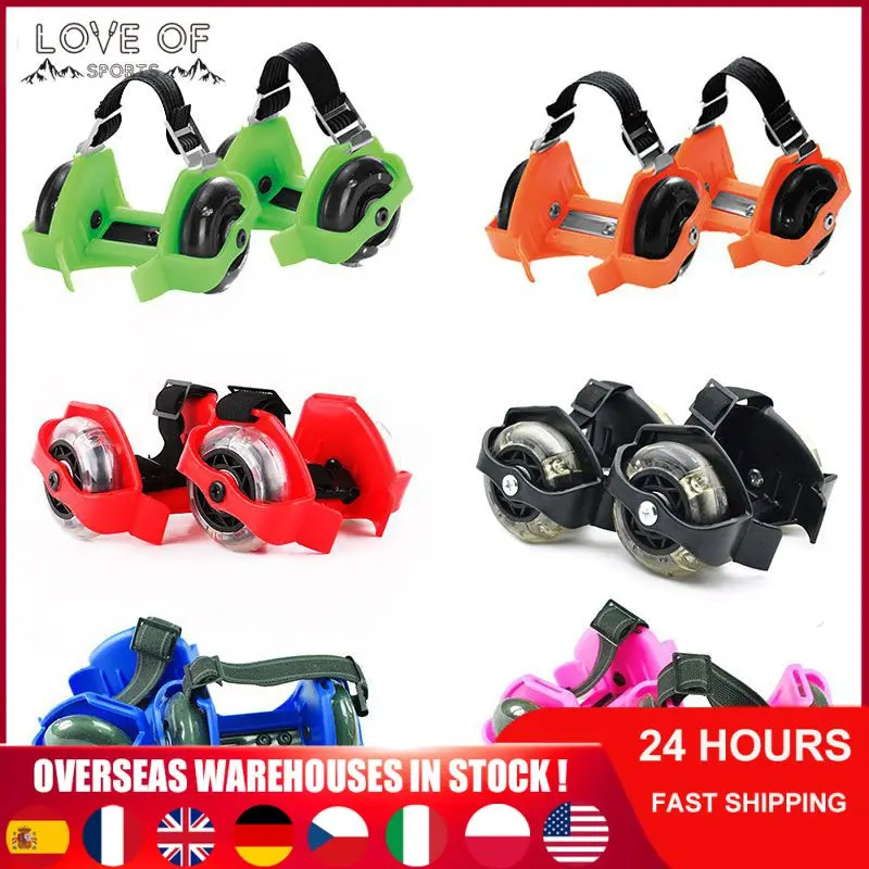 

Luminous Light Up Quad Roller Skate Wheels Flashing Roller Skating Shoes Small Whirlwind Pulley PU Wheel Children's Outdoor