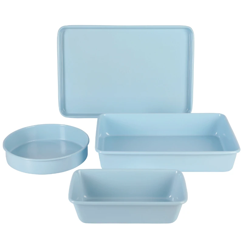 

Everyday Carbon Steel 4 Piece Colored Bakeware Set in Baby Blue