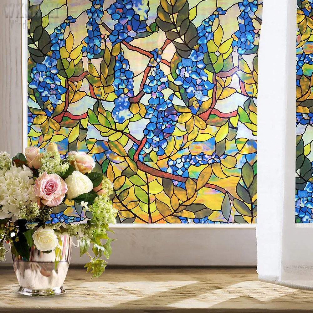 

Privacy Decorative Window Film Opaque Self Adhesive Film Static Cling Window Foil Heat Control Window Covers Black Out