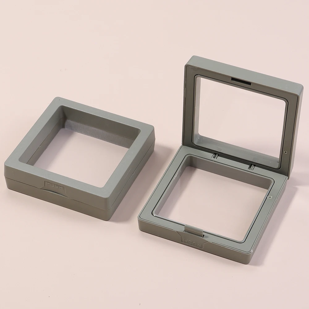 

Прозрачный Полиэтиленовый Футляр Для Хранения Ювелирных Изделий, Красочный 3D-кейс Для Демонстрации С Откидной Крышкой Для Серег