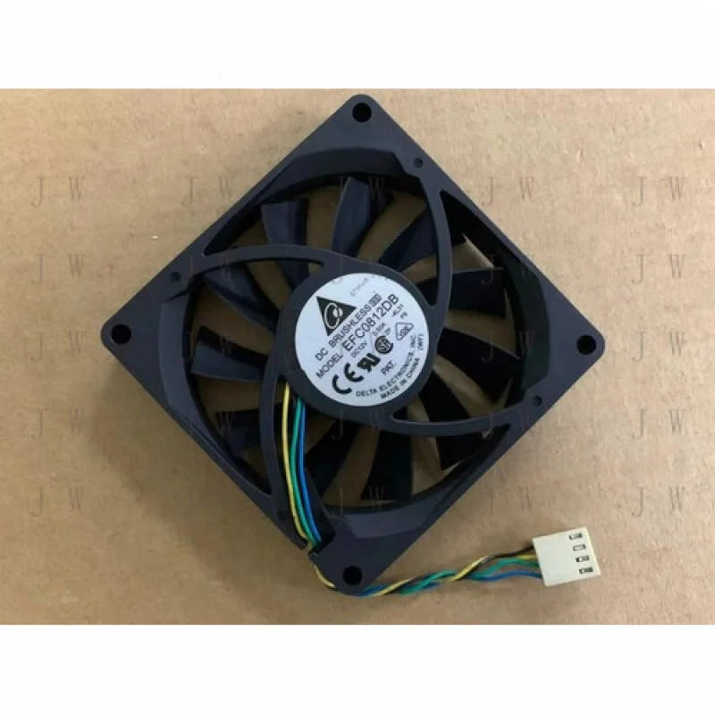 Фото Вентилятор DDW 1 шт. для Delta DC BRUSHLESSBS EFC0812DB 8015 12V 0.50A 8CM PWM 4-контактный, 80*80*15 мм №1