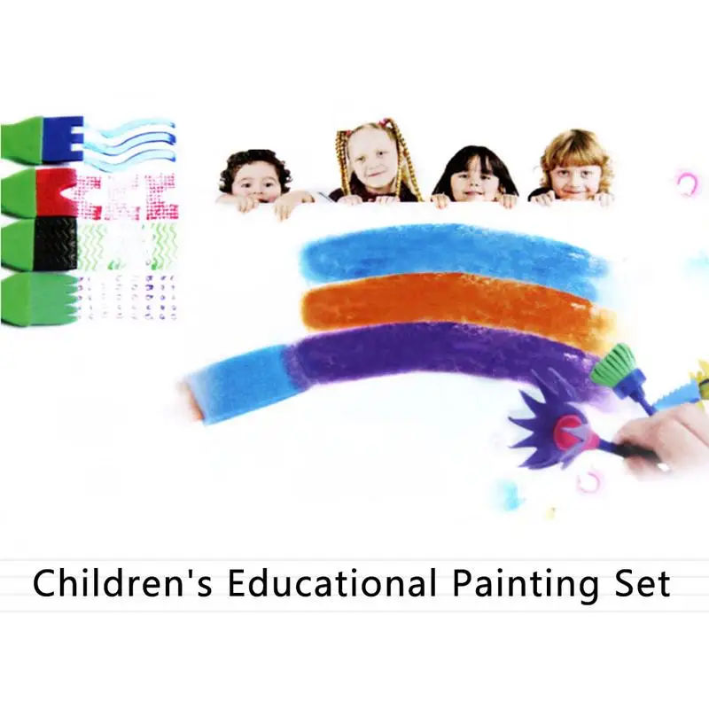 

29 PCS Children's Painting Sponge Brush Creative Graffiti Puzzle Early Childhood Education Toys DIY Painting Drawing Set