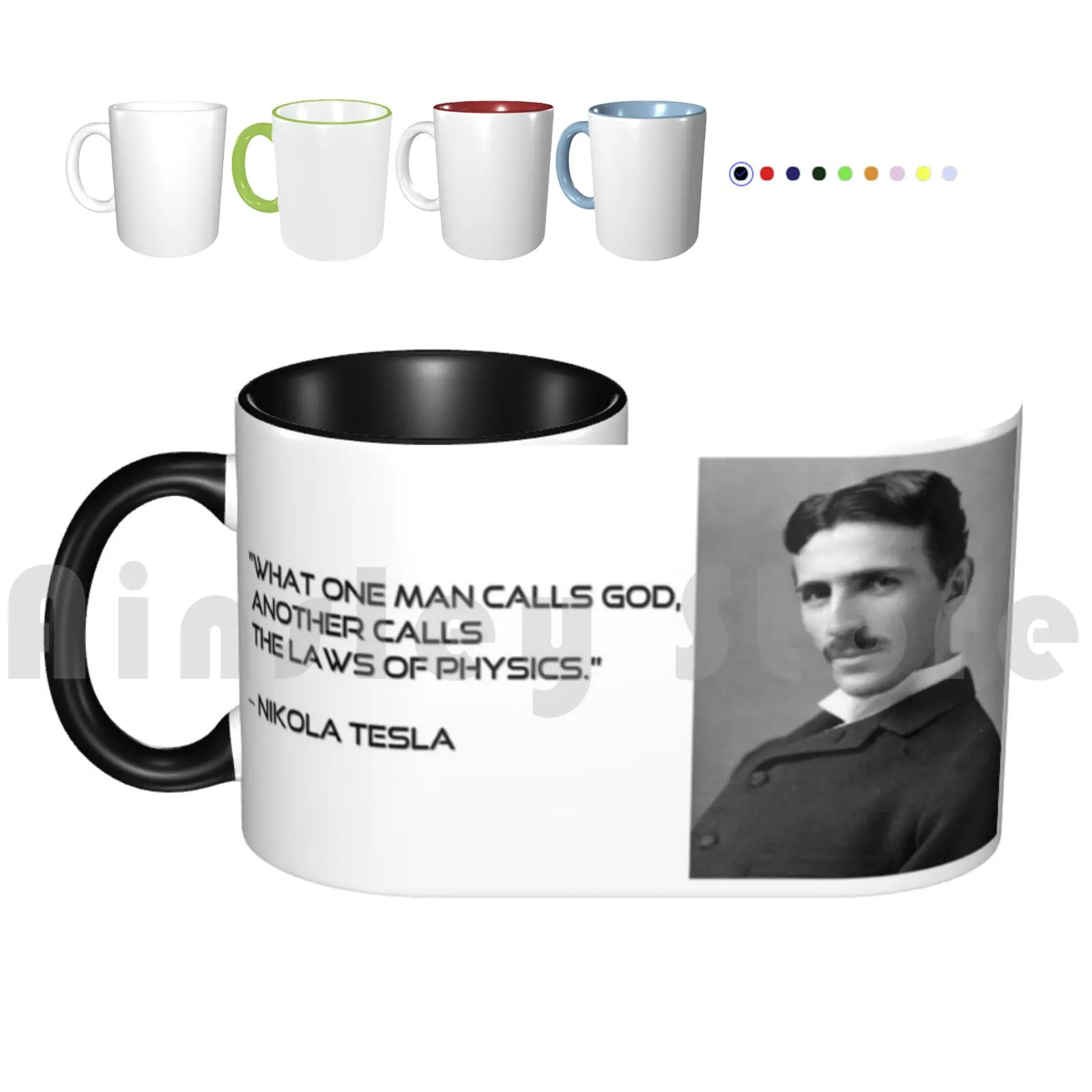

Nikola Tesla Quote Mugs Coffee Cups Nikola Tesla Quote Physics Black And White