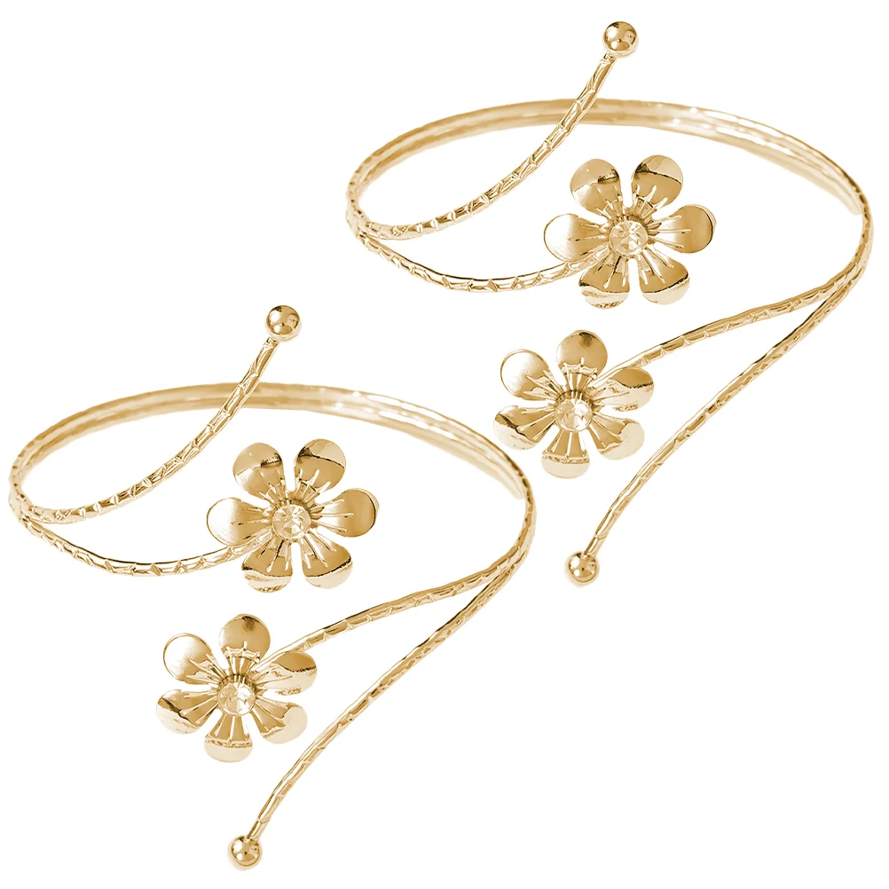 

2 Pcs Curtain Ring Home Window Buckles Elegant Ties Flower Tiebacks Alloy Prime Straps