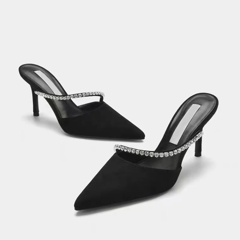

Босоножки Baotou женские на высоком каблуке, элегантные туфли-лодочки, заостренный носок, высокий тонкий каблук, офисные туфли, лето