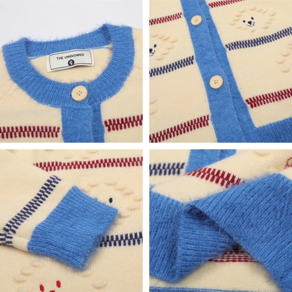 Винтажный вязаный свитер в американском стиле консервативном повседневный с