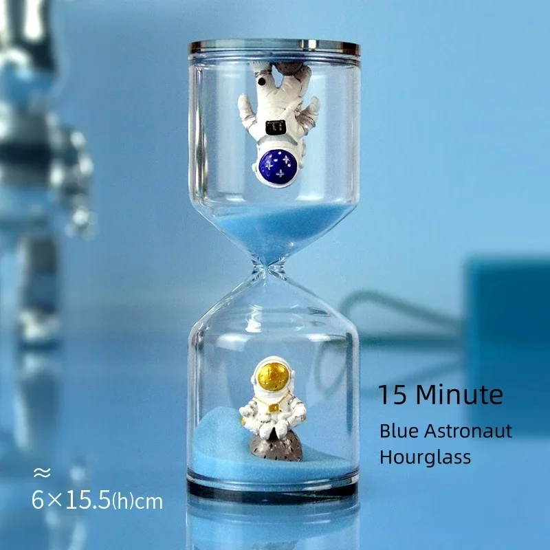 

Astronaut Timing Hourglass 2-Pack Hourglass Timer 15/30 Minutes Time Management Creative Quicksand Bottle Spaceman Hourglass
