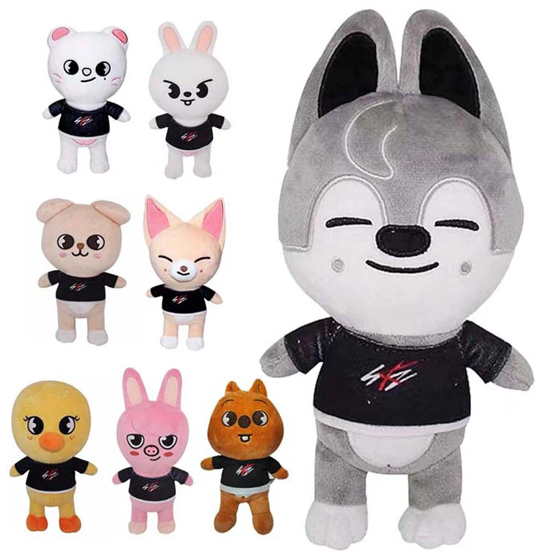 

20cm Skzoo Plush Toys Stray Kids Plush Wolf Chan Cartoon Stuffed Animal Plushies Doll Kawaii Companion for Kids Adults Gift