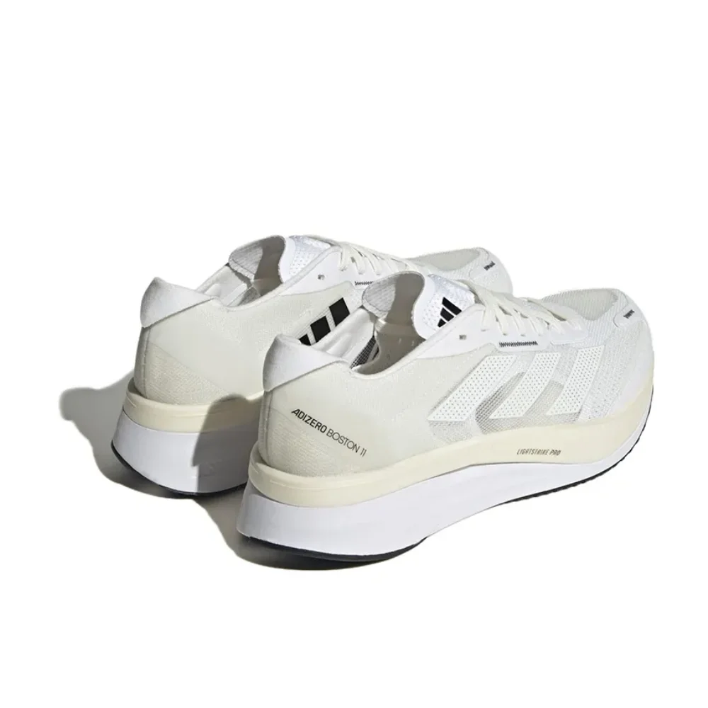 Мужские и женские кроссовки Adidas Adizero Boston 11 амортизирующие удобные низкие белого