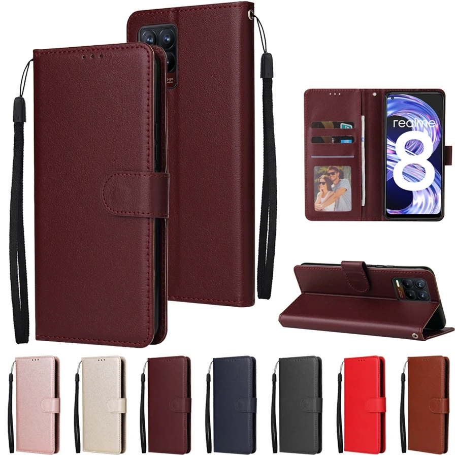 

Wallet Leather Case For OPPO Realme 9i 9 Pro + 8 Pro 7i 6 5 Find X5 Lite X5 Pro X3 Lite Reno 7 5 Lite 5 Pro A16 A36 A56 A76 A96