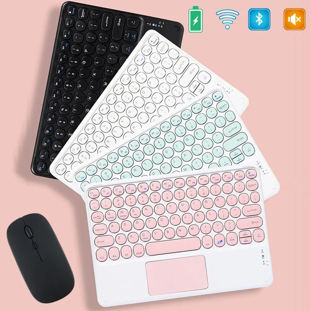 Ultra-Thin Wireless Bluetooth Keyboard and Mouse Combo Rechargeable Touchpad for iPad Xiaomi Samsung Tablet Android IOS Windows |