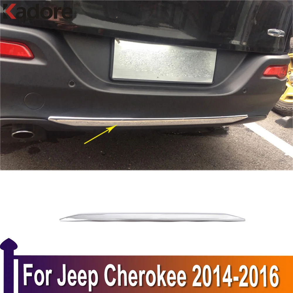 

Rear Trunk Lid Cover Trim For Jeep Cherokee 2014 2015 2016 Car Accessories Tailgate Boot Protection Strip ABS Chrome